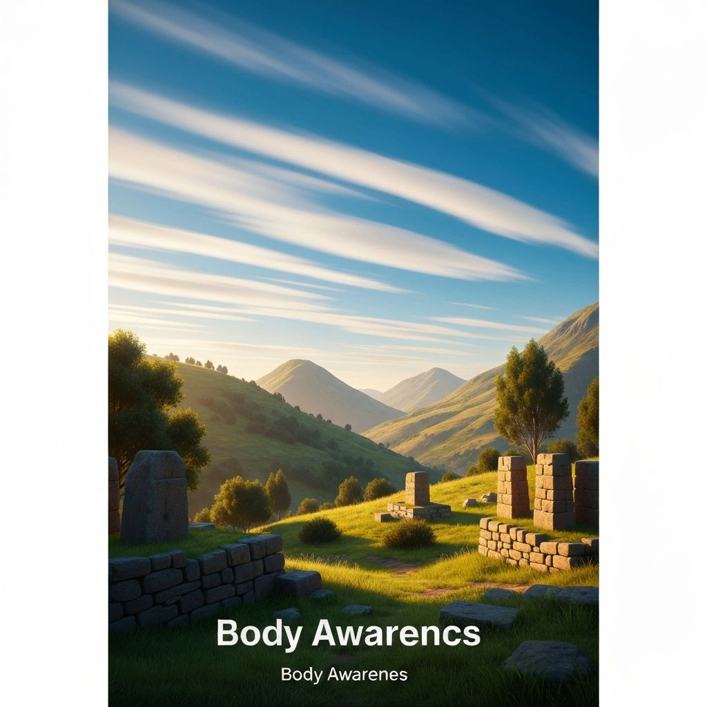 Traditional relaxation pause visualization in peaceful natural environment